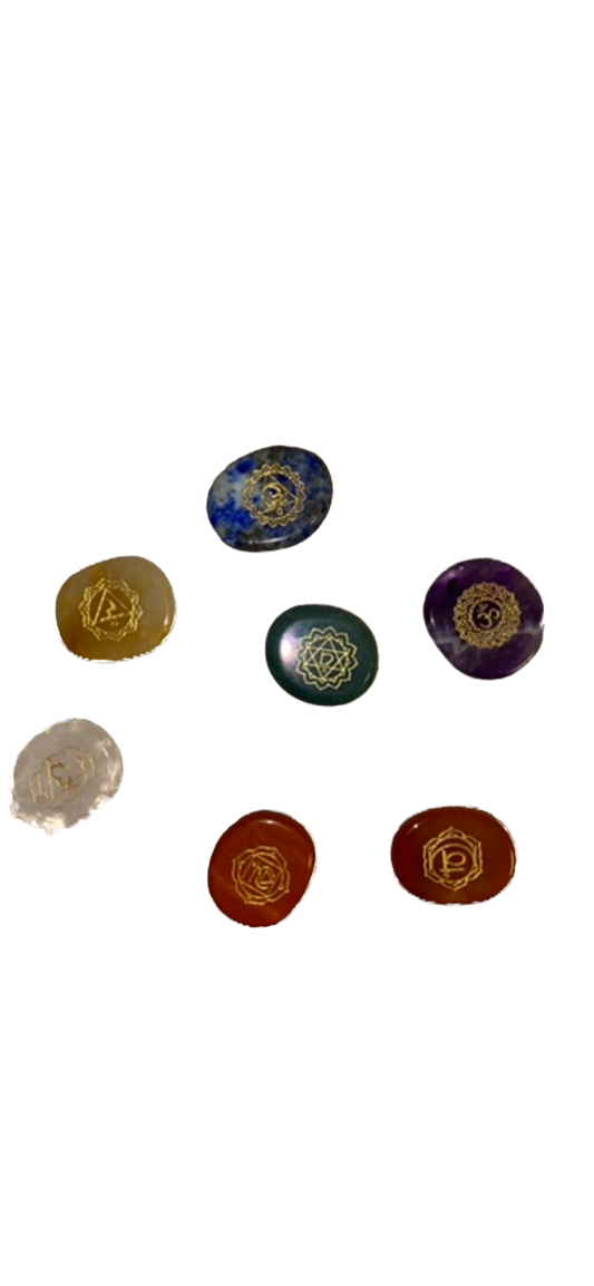 Symboled Chakra Stones